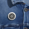 Avebury Trusloe Crop Circle Pin Button 3 - Shapes of Wisdom
