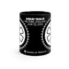 Crop Circle Black mug 11oz - Avebury Trusloe 3 - Shapes of Wisdom