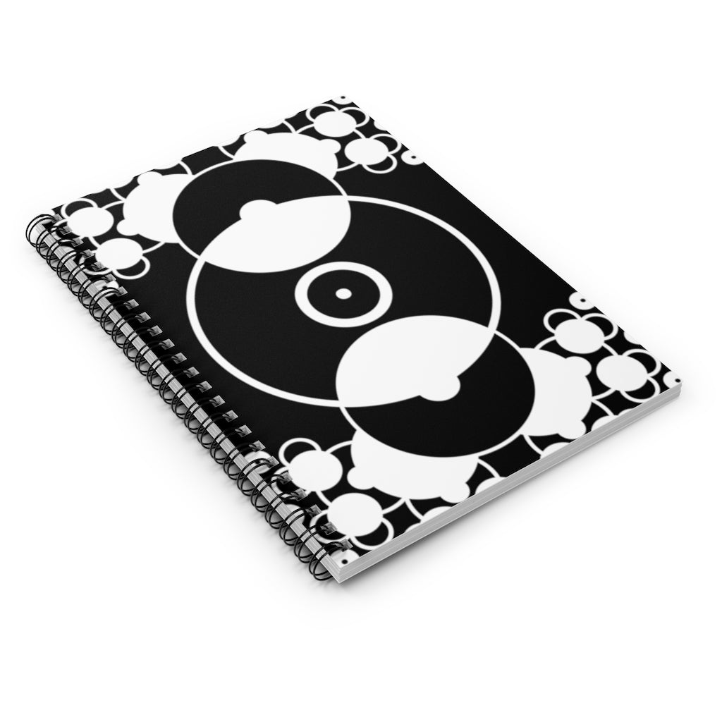 Chilbolton Crop Circle Spiral Notebook - Ruled Line - Shapes of Wisdom