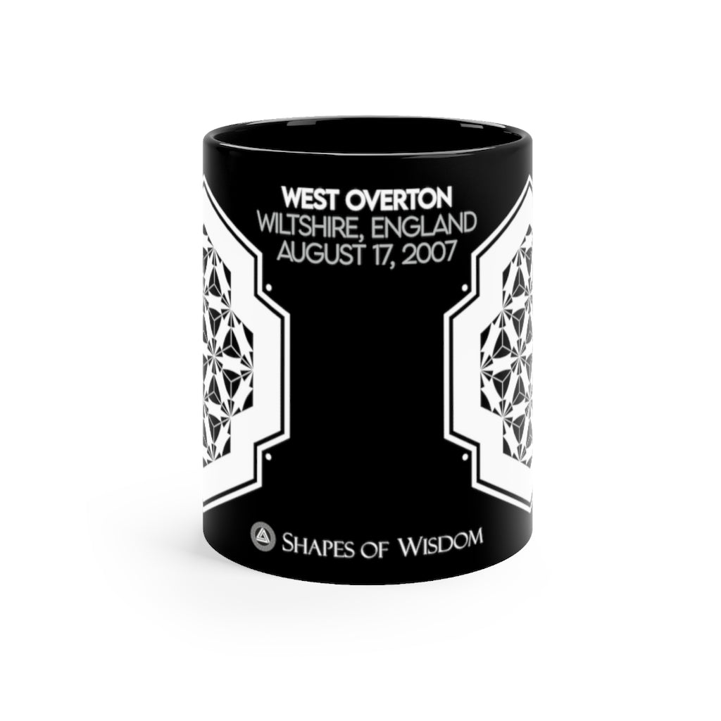 Crop Circle Black mug 11oz - West Overton - Shapes of Wisdom