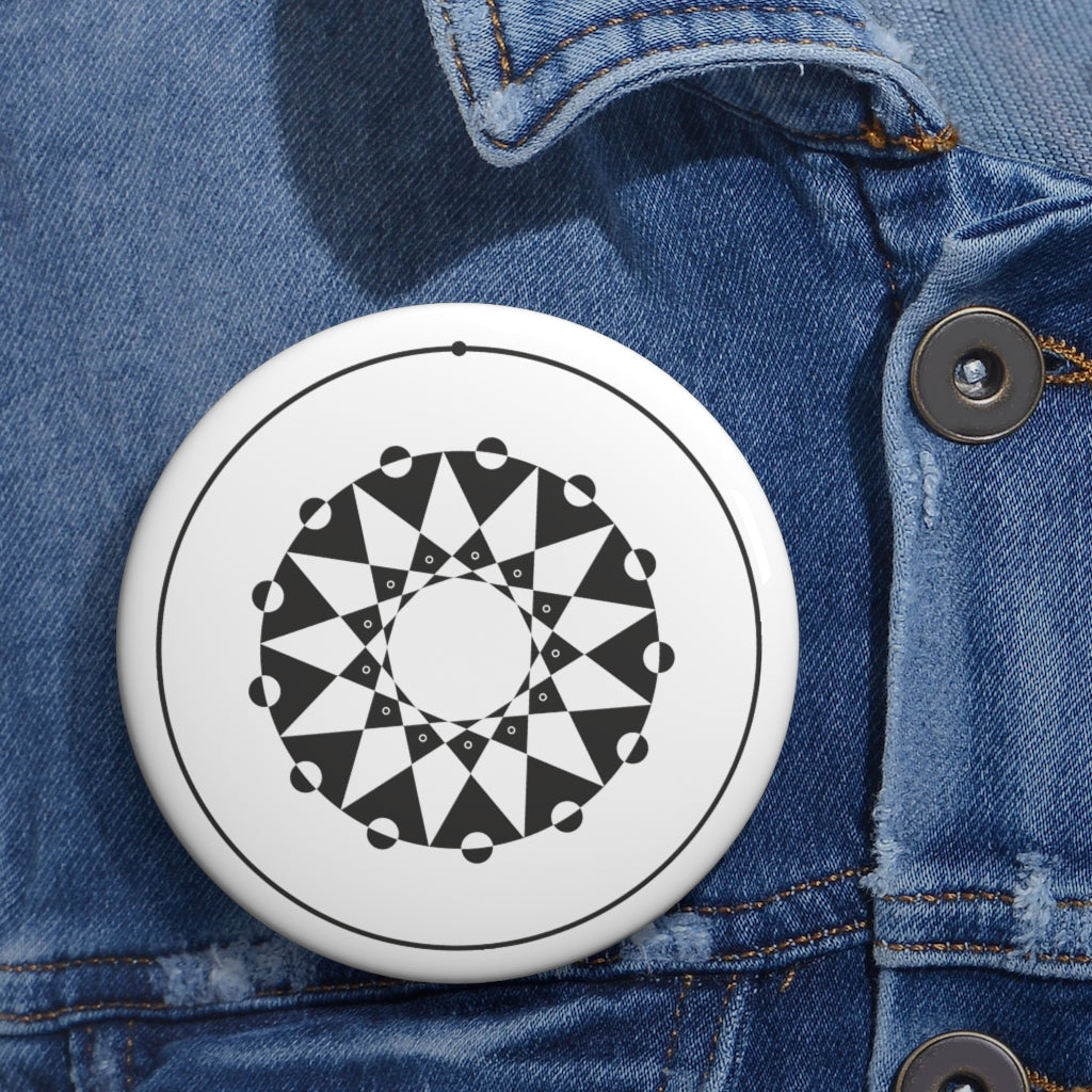 West Stowell Crop Circle Pin Button - Shapes of Wisdom