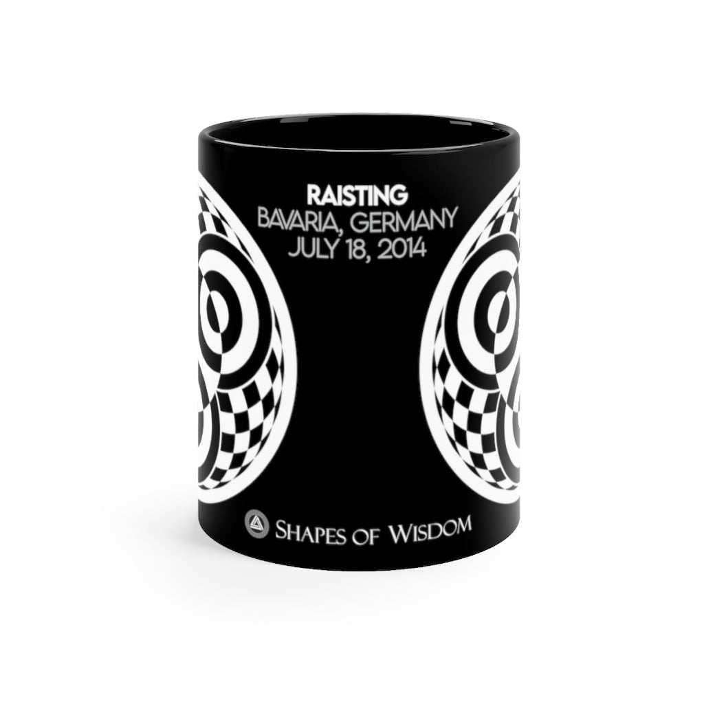 Crop Circle Black mug 11oz - Raisting - Shapes of Wisdom