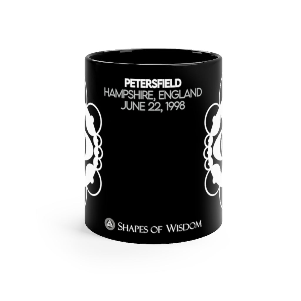 Crop Circle Black mug 11oz - Petersfield - Shapes of Wisdom