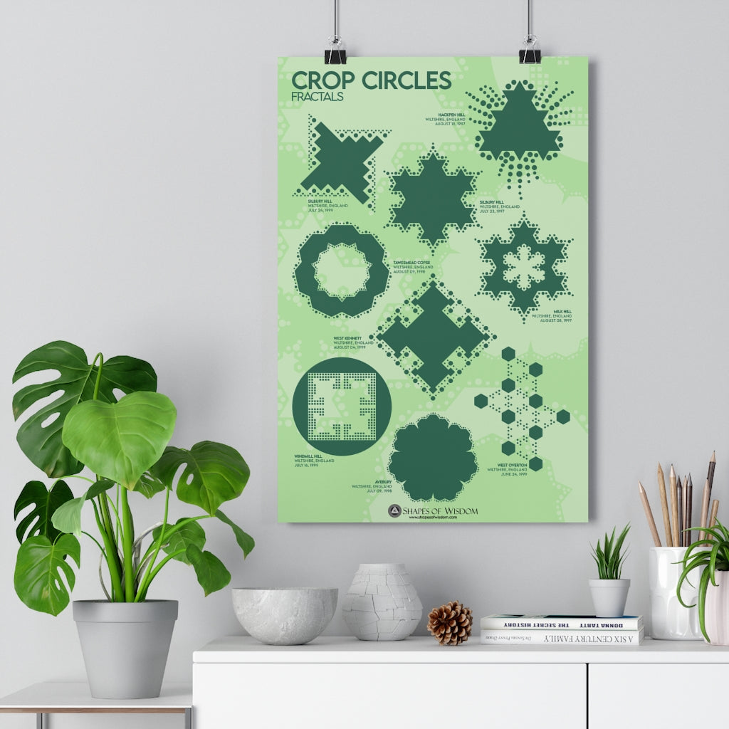 Crop Circles FRACTALS, Premium Poster - Shapes of Wisdom