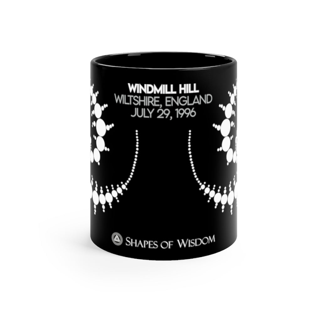 Crop Circle Black mug 11oz - Windmill Hill - Shapes of Wisdom