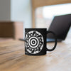 Load image into Gallery viewer, Crop Circle Black mug 11oz - Ammersee - Shapes of Wisdom