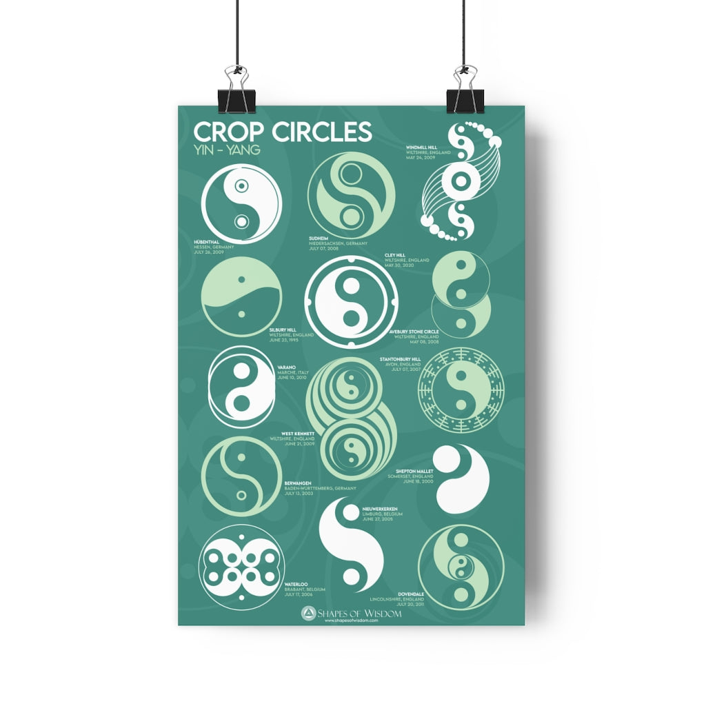 Crop Circles YIN-YANG, Premium Poster - Shapes of Wisdom