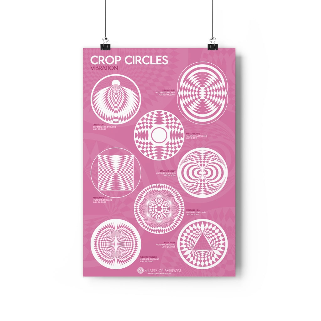 Crop Circles VIBRATION, Premium Poster - Shapes of Wisdom