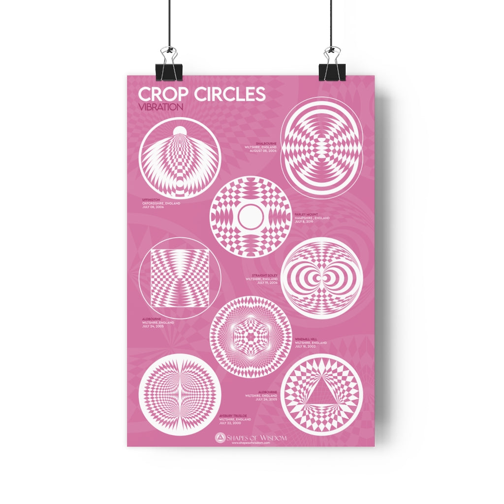 Crop Circles VIBRATION, Premium Poster - Shapes of Wisdom