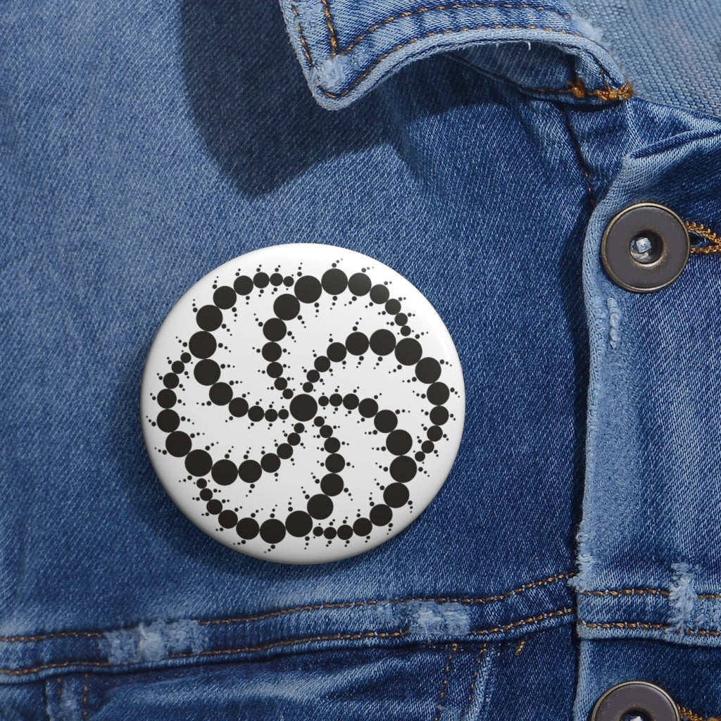 Milk Hill Crop Circle Pin Button 3 - Shapes of Wisdom