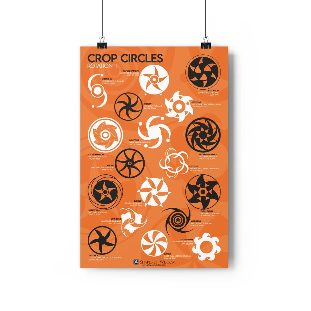Crop Circles ROTATION I, Premium Poster - Shapes of Wisdom