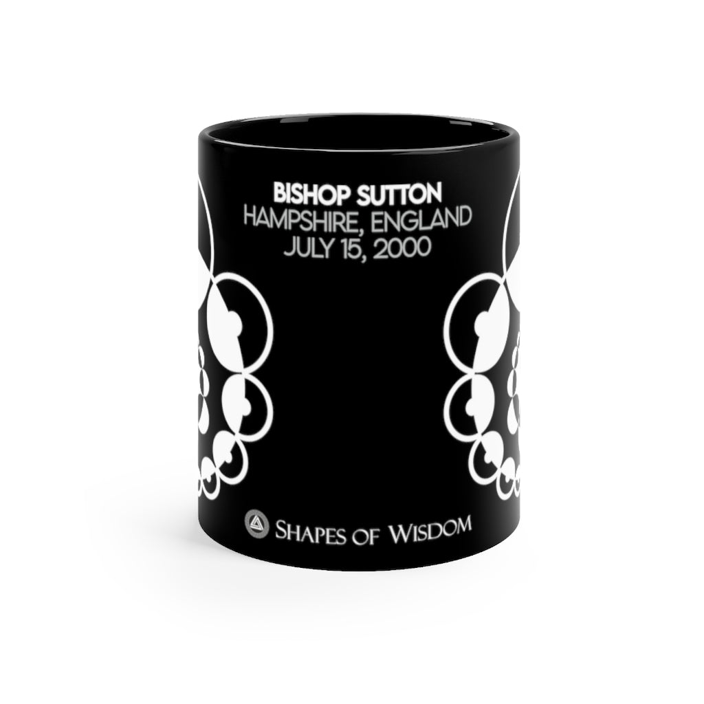 Crop Circle Black mug 11oz - Bishop Sutton - Shapes of Wisdom