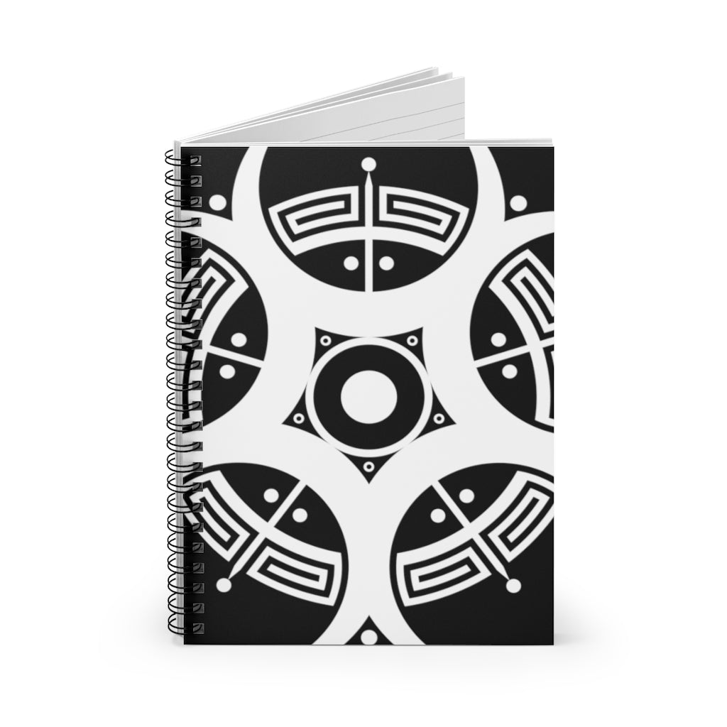 Roundway Hill Crop Circle Spiral Notebook - Ruled Line  2 - Shapes of Wisdom