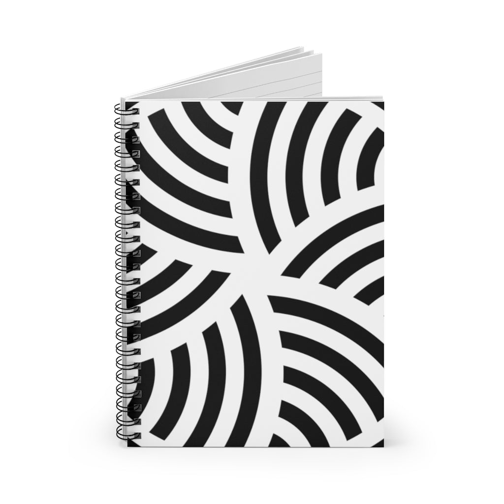 Uhrice Crop Circle Spiral Notebook - Ruled Line - Shapes of Wisdom