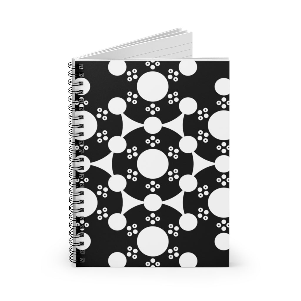 Mere Crop Circle Spiral Notebook - Ruled Line - Shapes of Wisdom