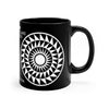 Crop Circle Black mug 11oz - Woolstone - Shapes of Wisdom