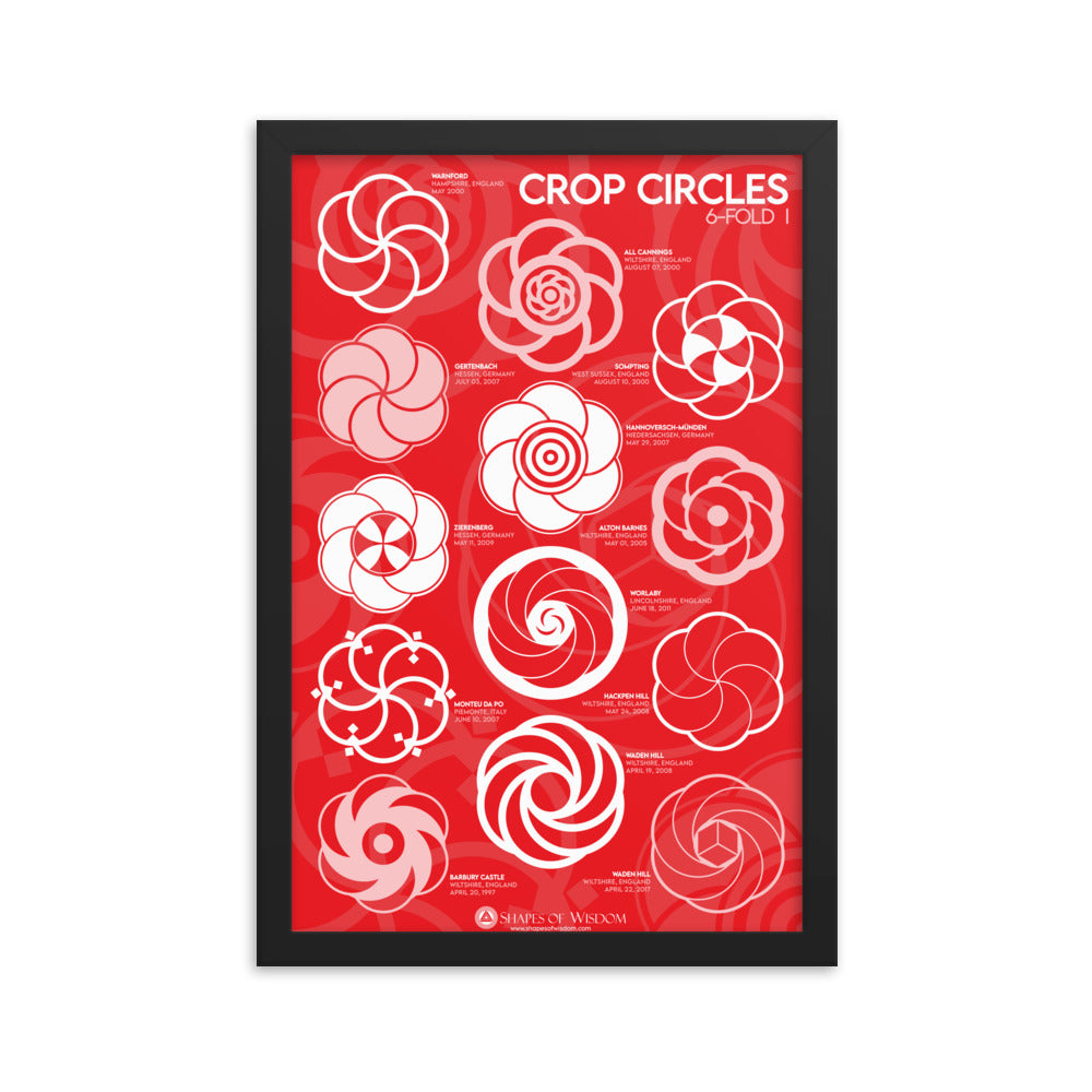 Crop Circles 6-FOLD Framed poster - Shapes of Wisdom