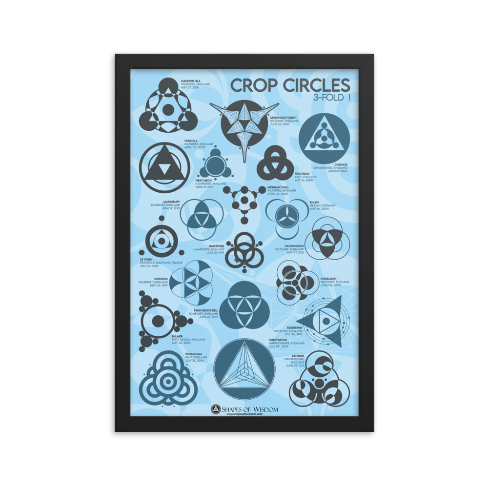 CropCircles 3-FOLD I Framed poster - Shapes of Wisdom