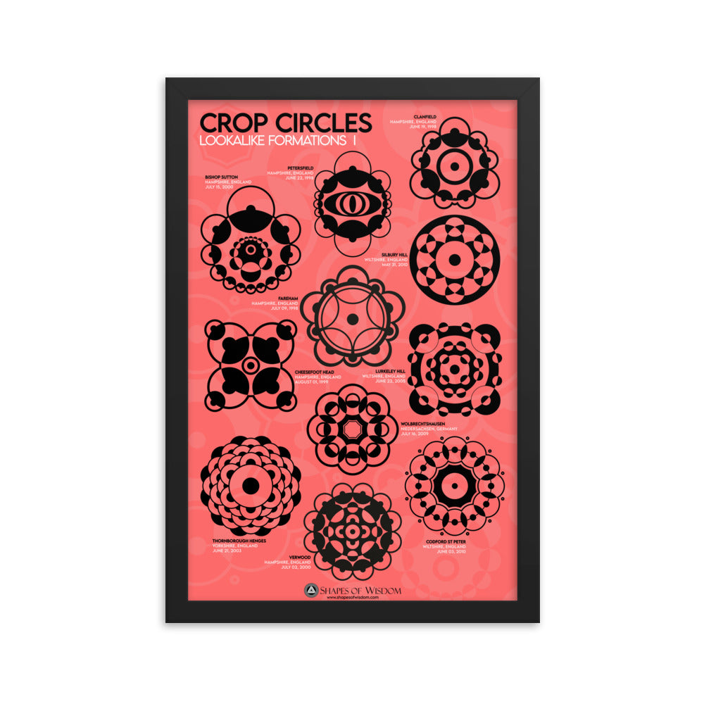 Crop Circles LOOKALIKE FORMATIONS I Framed poster - Shapes of Wisdom