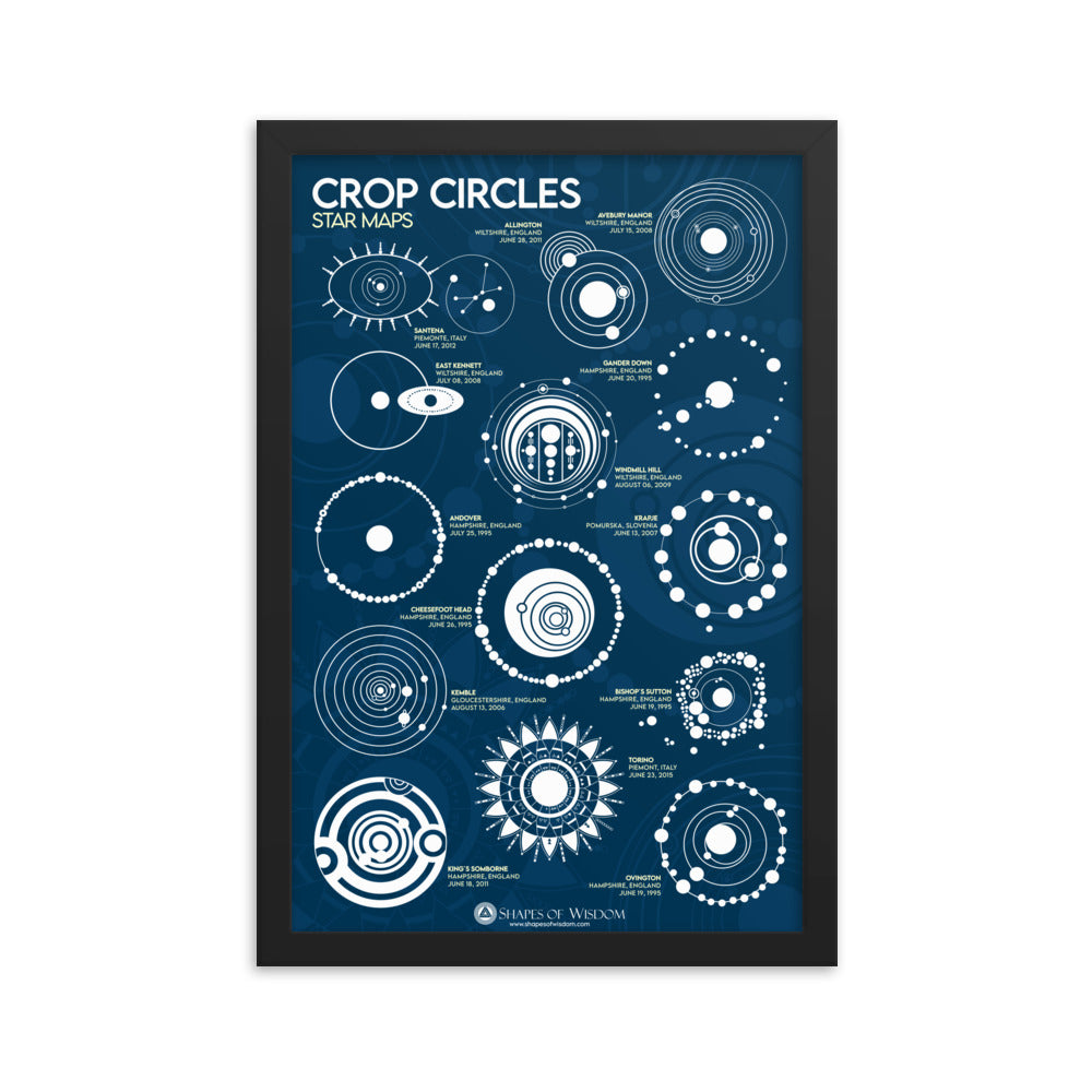 Crop Circles STAR MAPS Framed poster - Shapes of Wisdom