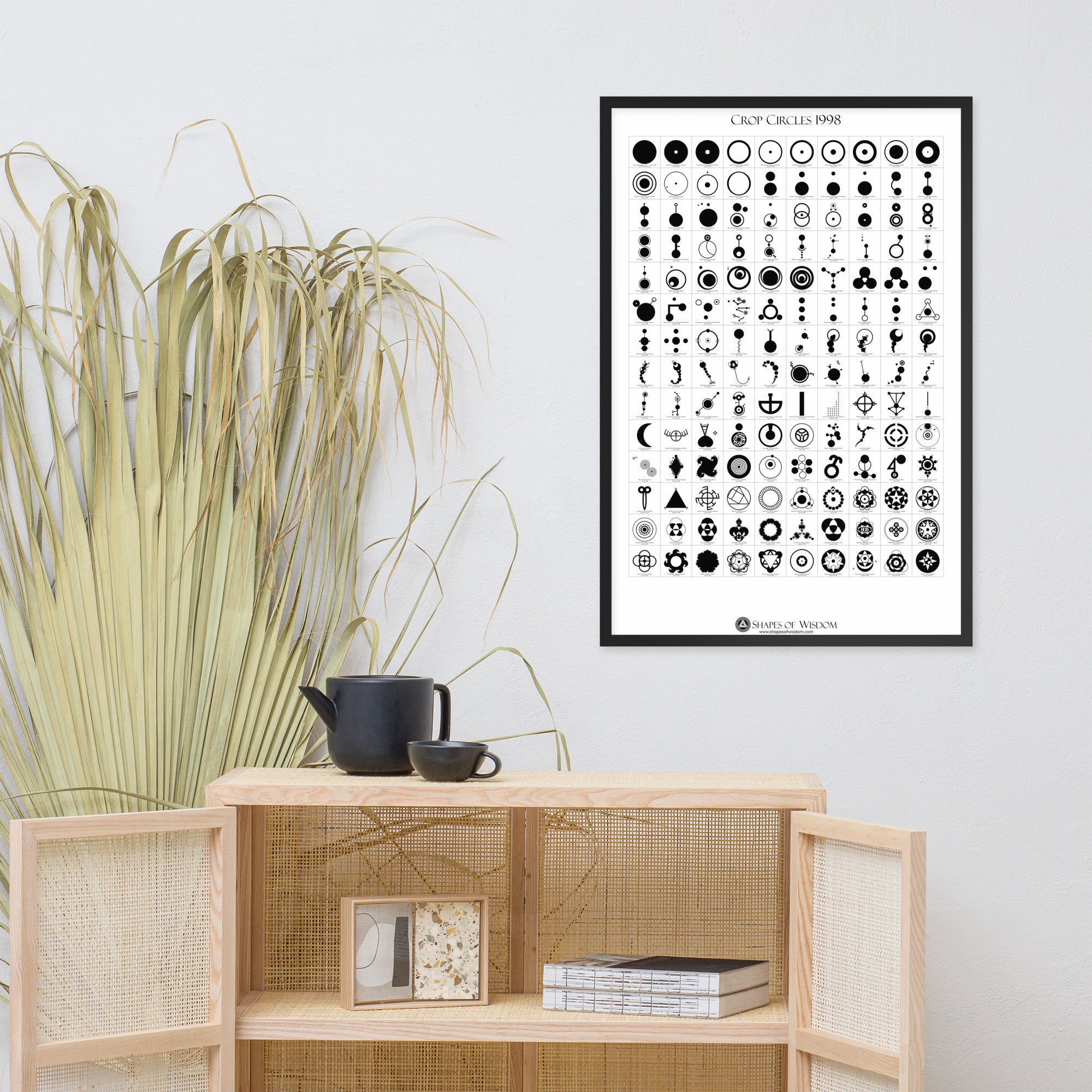 Crop Circles 1998 Framed Poster - Shapes of Wisdom