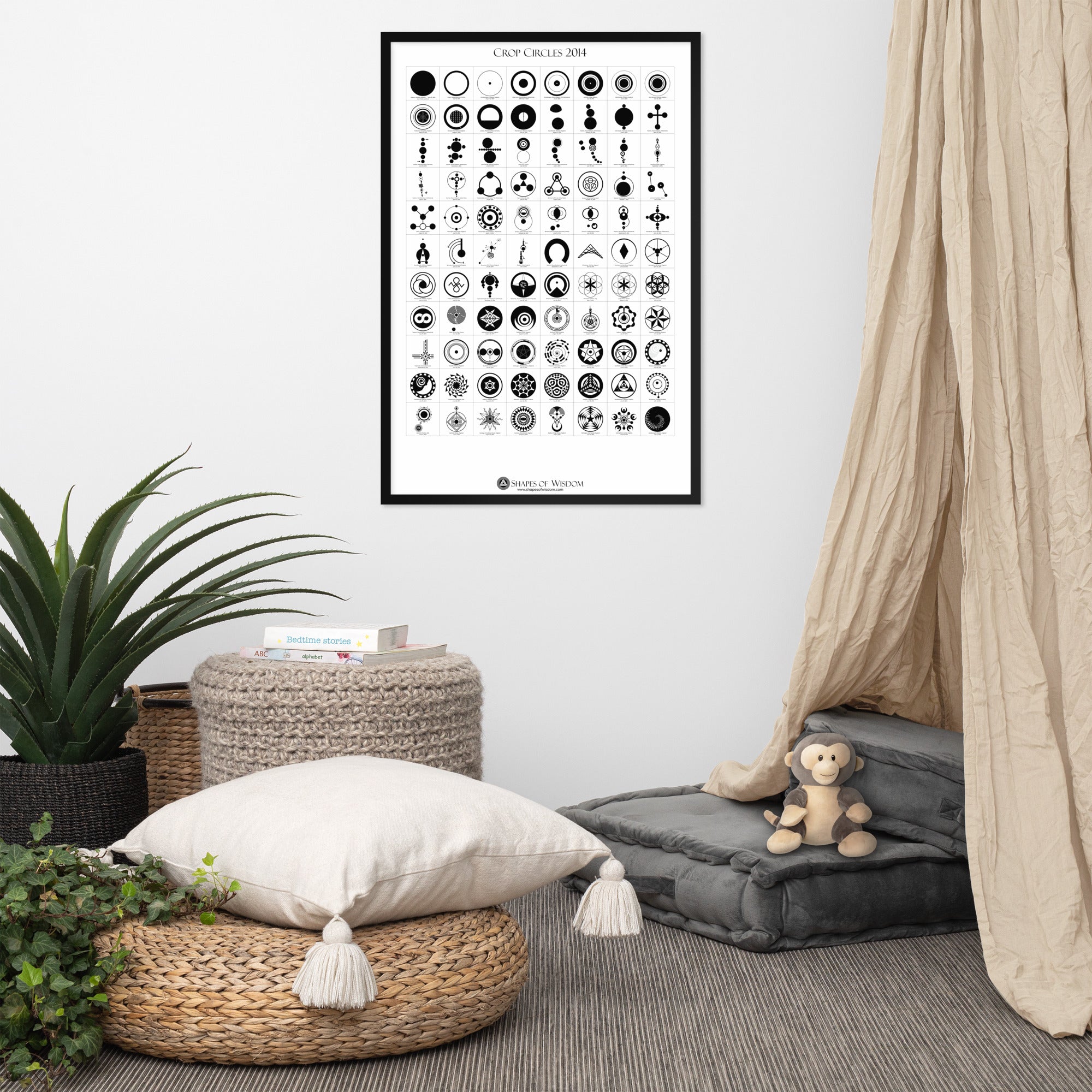 Crop Circles 2014 Framed Poster - Shapes of Wisdom