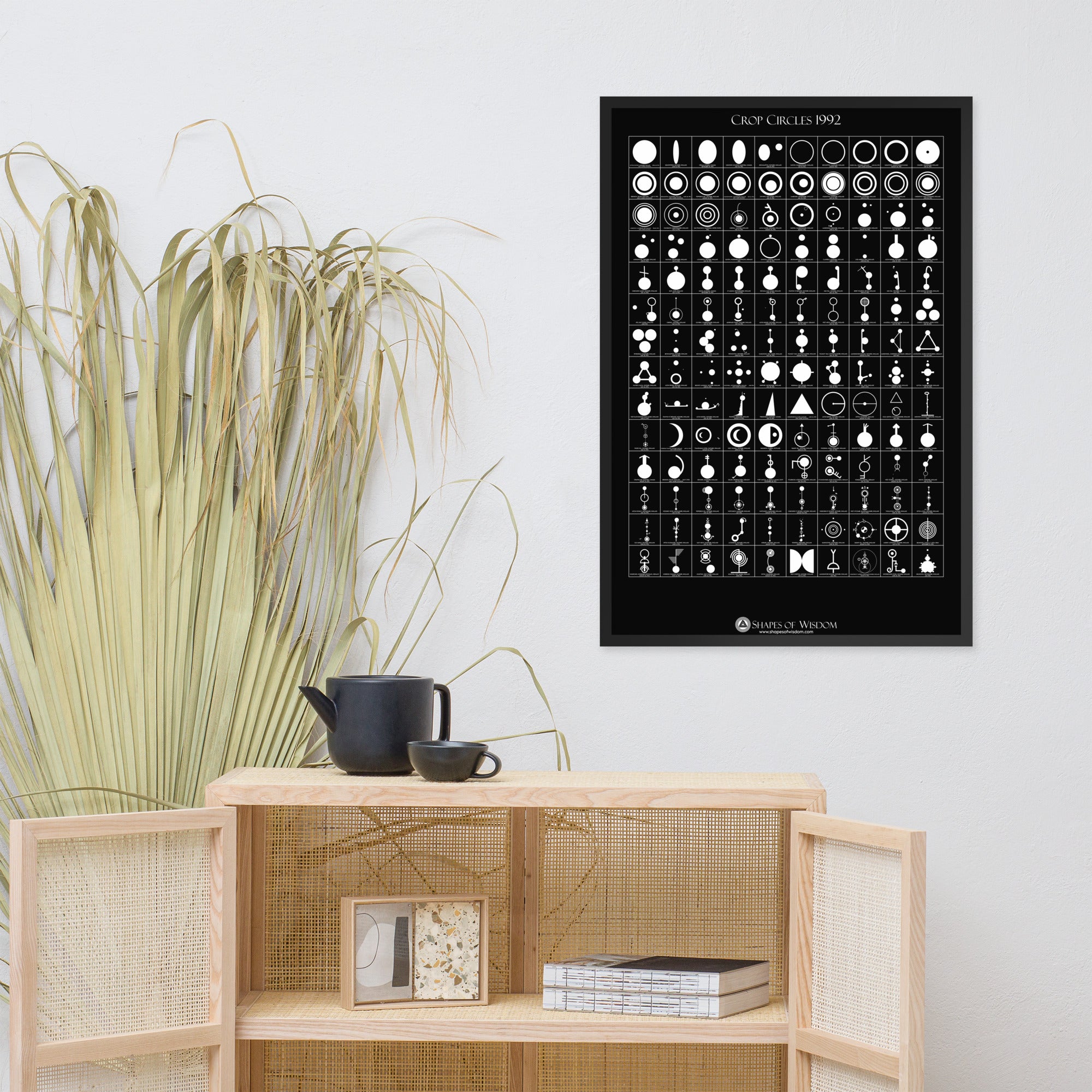 Crop Circles 1992 Framed Poster - Shapes of Wisdom