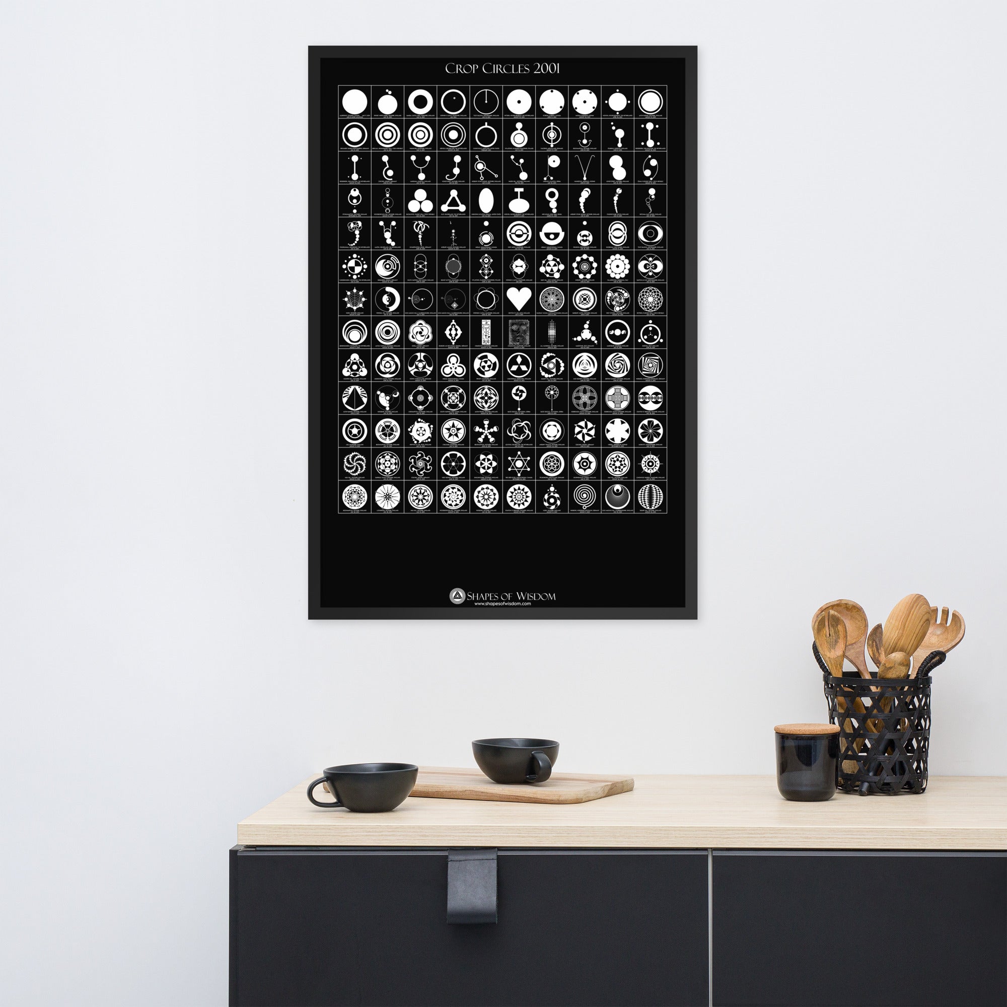 Crop Circles 2001 Framed Poster - Shapes of Wisdom
