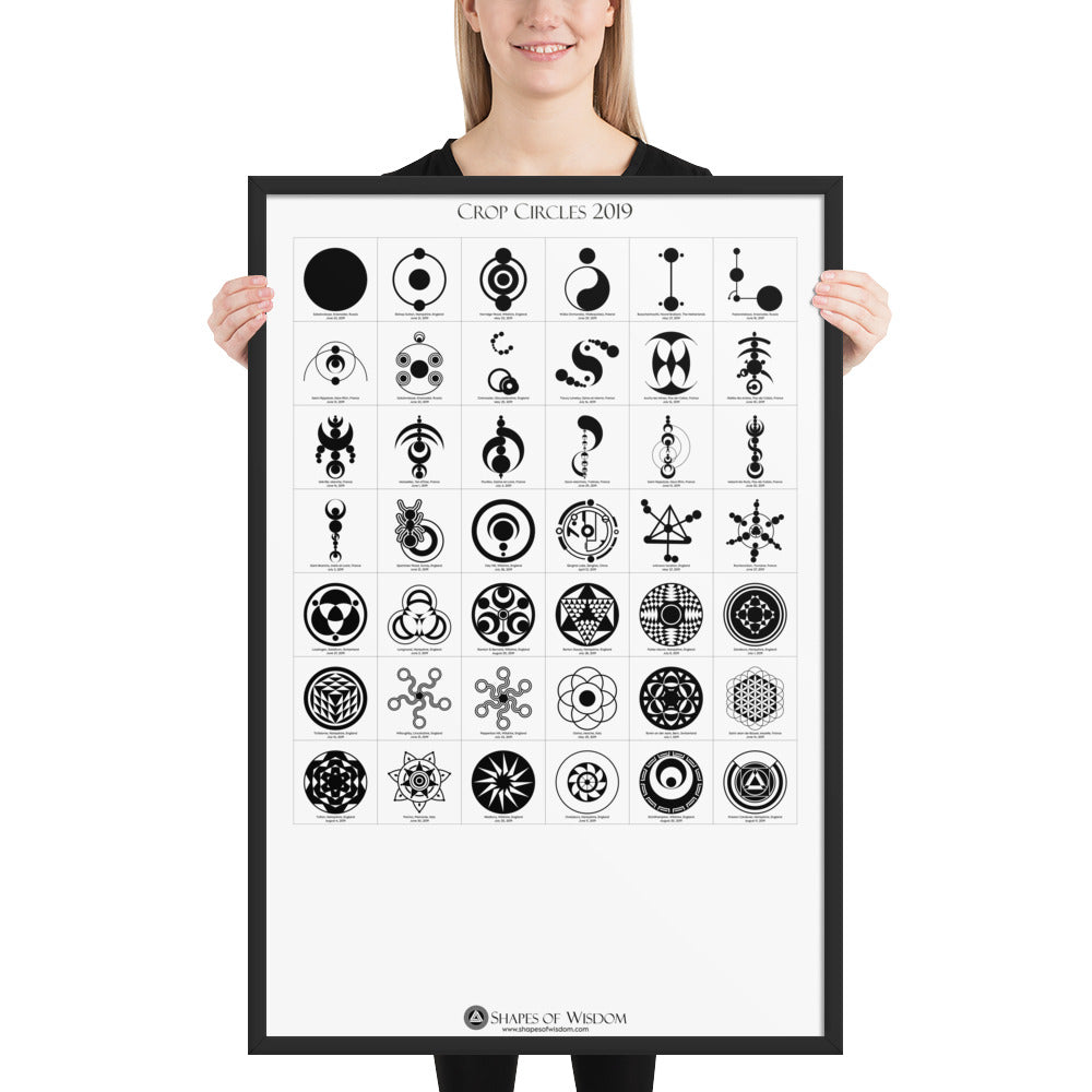 Crop Circles 2019 Framed Poster - Shapes of Wisdom