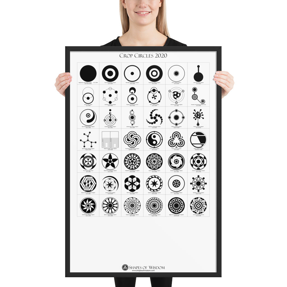 Crop Circles 2020 Framed Poster - Shapes of Wisdom