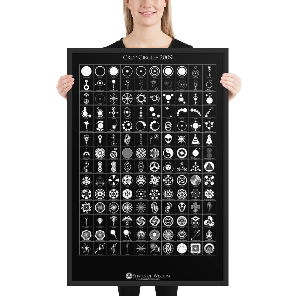 Crop Circles 2009 Framed Poster - Shapes of Wisdom