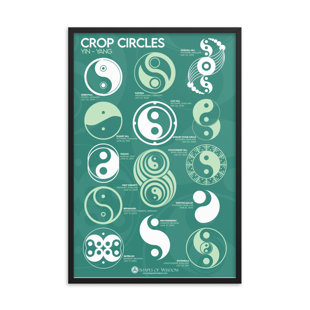 Crop Circles YIN-YANG Framed poster - Shapes of Wisdom