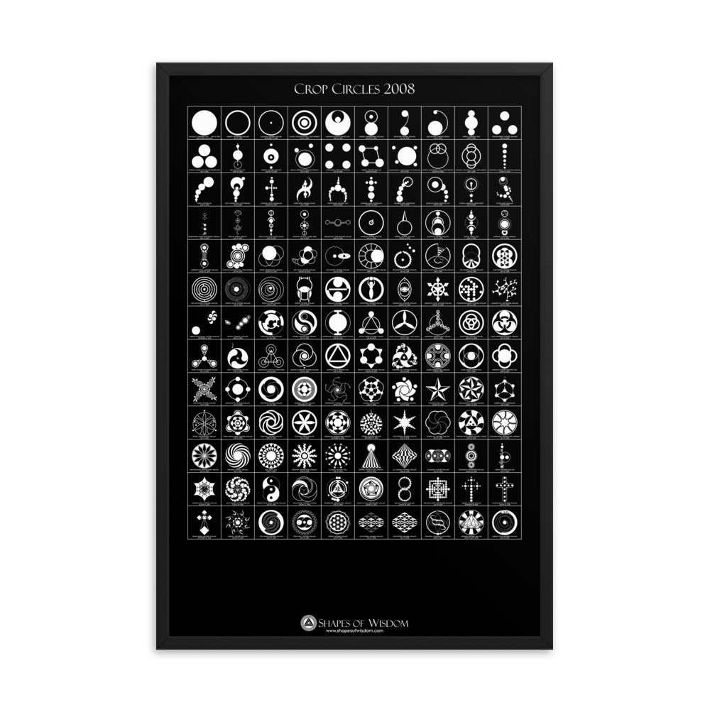 Crop Circles 2008 Framed Poster - Shapes of Wisdom
