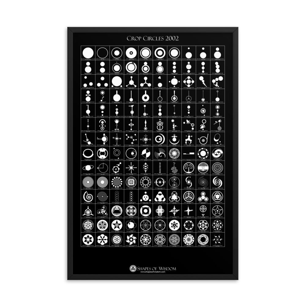 Crop Circles 2002 Framed Poster - Shapes of Wisdom
