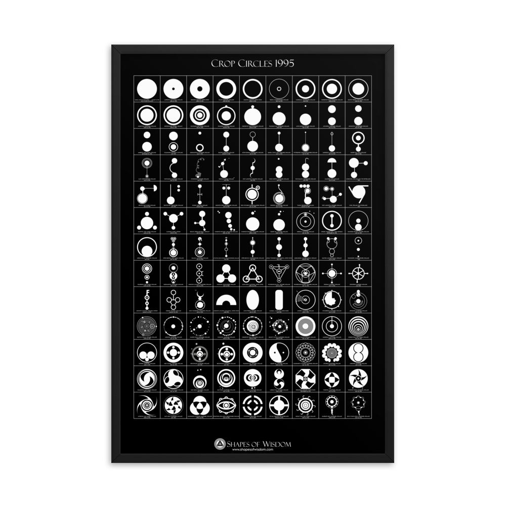 Crop Circles 1995 Framed Poster - Shapes of Wisdom