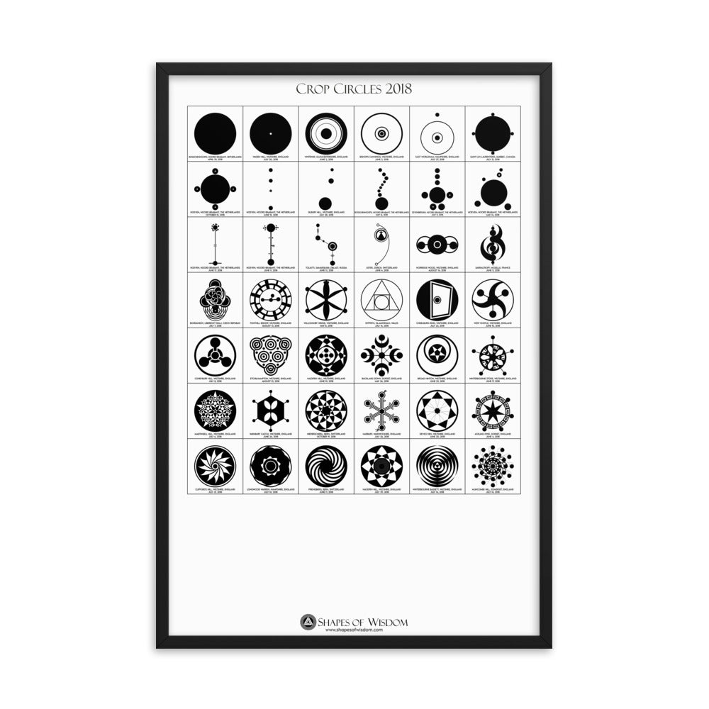 Crop Circles 2018 Framed Poster - Shapes of Wisdom