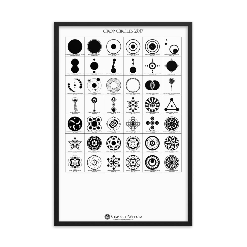 Crop Circles 2017 Framed Poster - Shapes of Wisdom