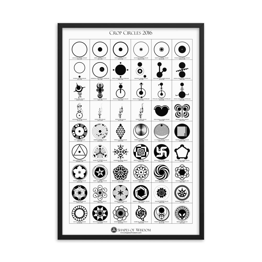 Crop Circles 2016 Framed Poster - Shapes of Wisdom