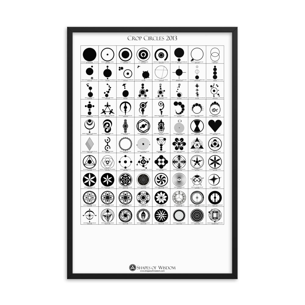 Crop Circles 2013 Framed Poster - Shapes of Wisdom