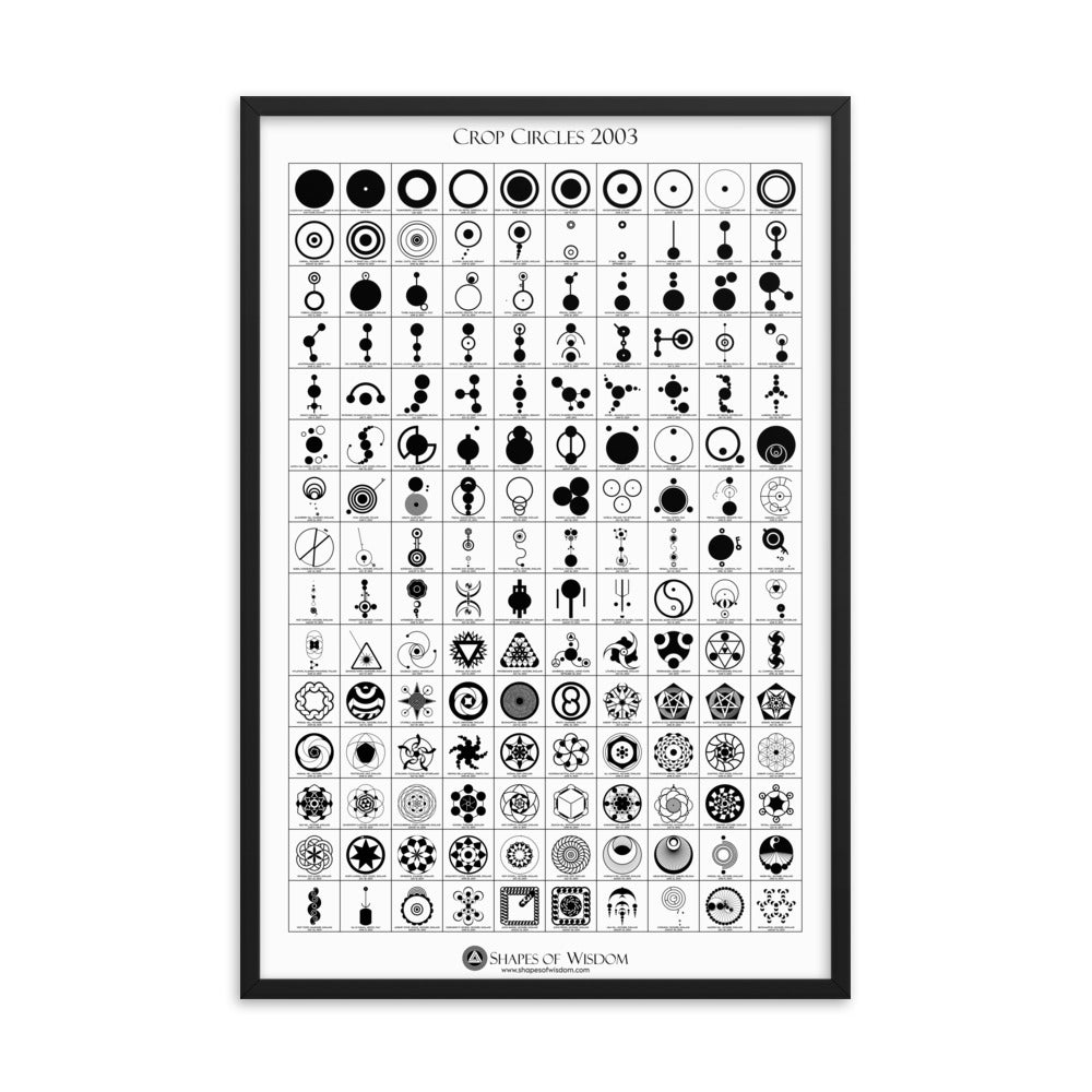 Crop Circles 2003 Framed Poster - Shapes of Wisdom