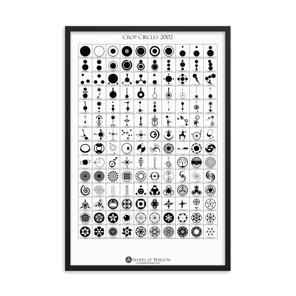 Crop Circles 2002 Framed Poster - Shapes of Wisdom