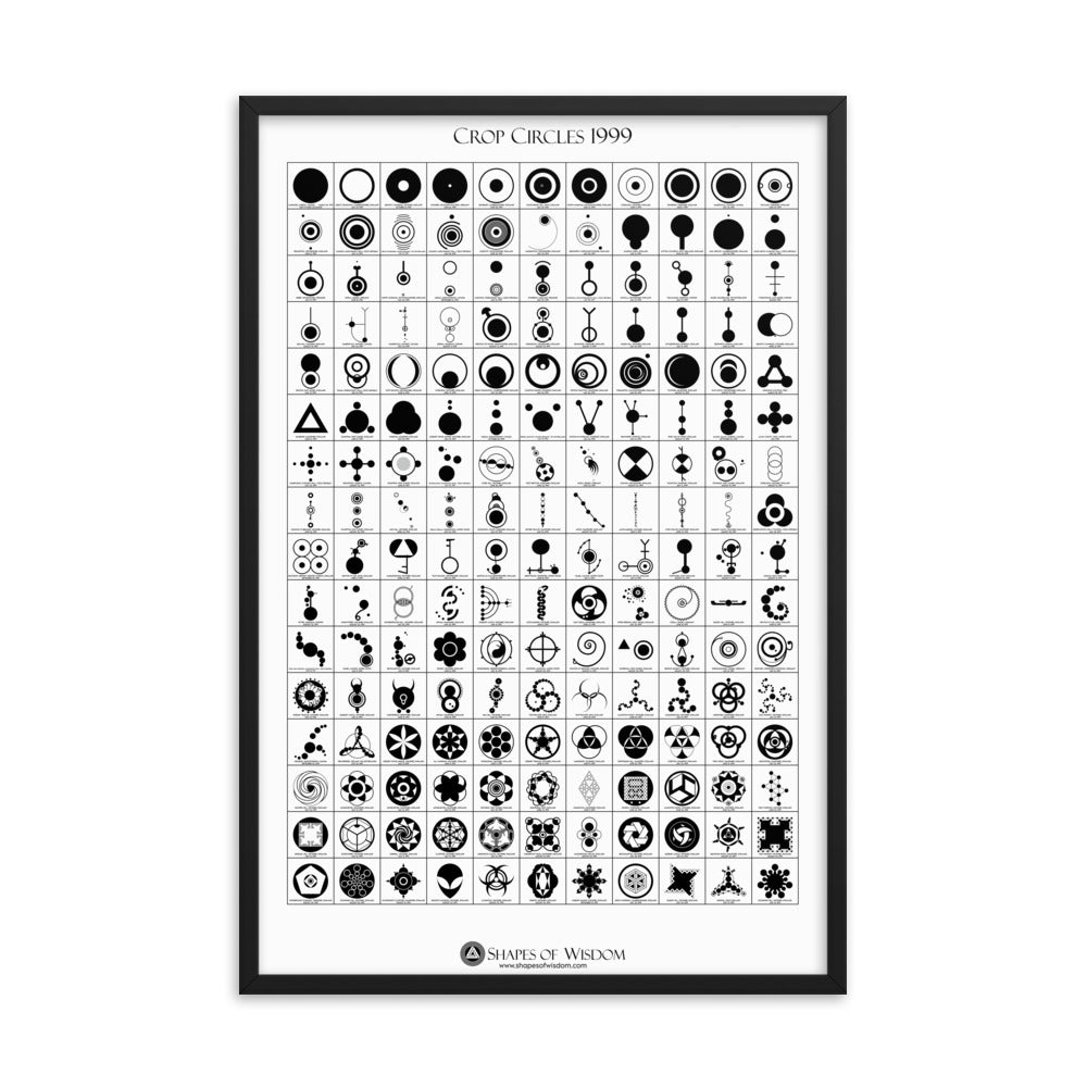 Crop Circles 1999 Framed Poster - Shapes of Wisdom
