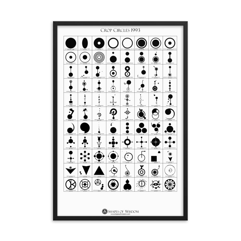 Crop Circles 1993 Framed Poster - Shapes of Wisdom
