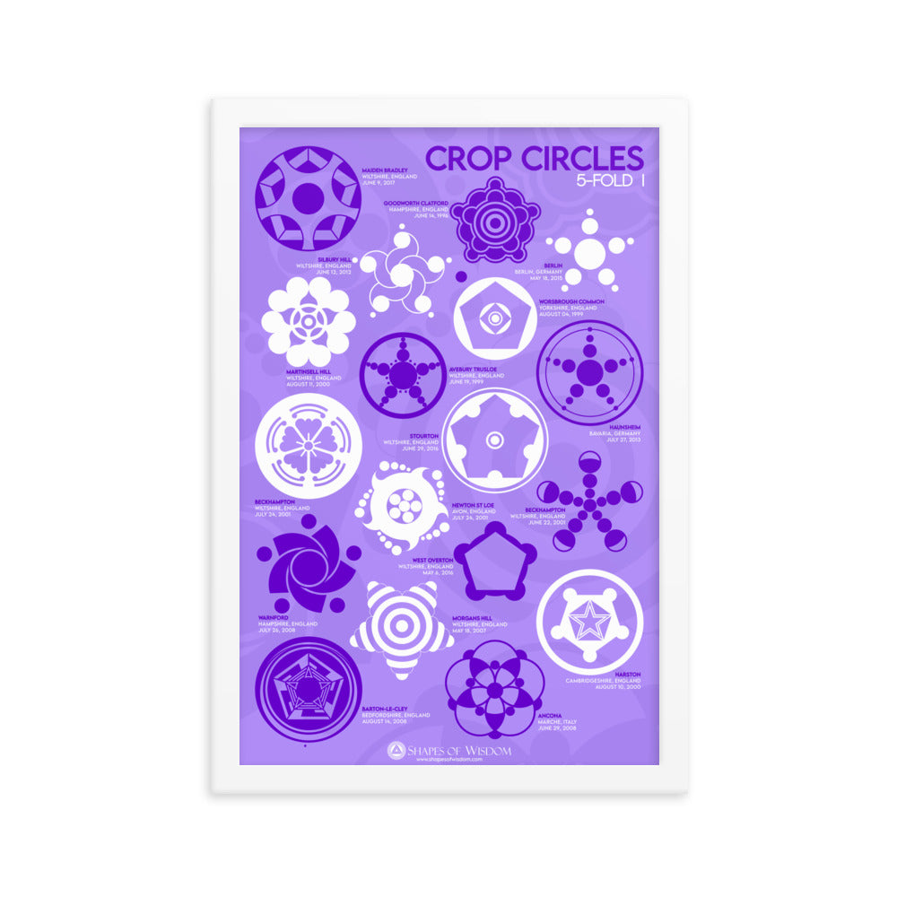 Crop Circles 5-FOLD I Framed poster - Shapes of Wisdom