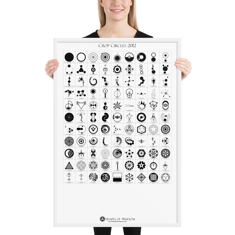 Crop Circles 2012 Framed Poster - Shapes of Wisdom