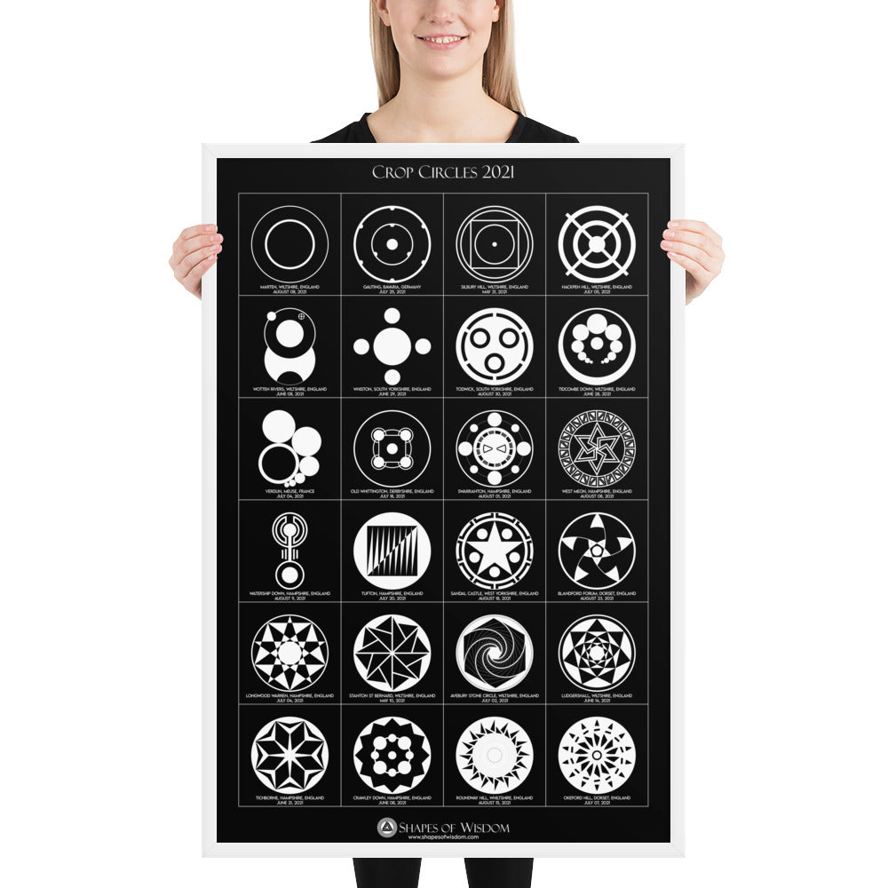 Crop Circles 2021 Framed Poster - Shapes of Wisdom