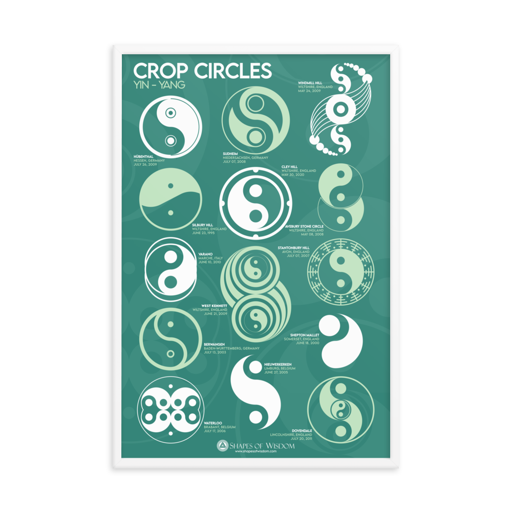 Crop Circles YIN-YANG Framed poster - Shapes of Wisdom