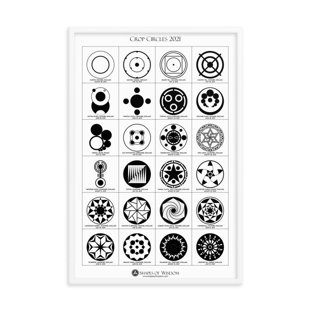 Crop Circles 2021 Framed Poster - Shapes of Wisdom