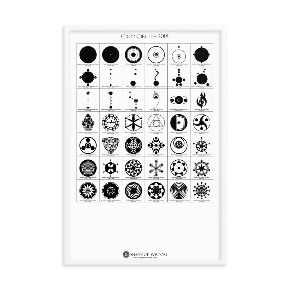 Crop Circles 2018 Framed Poster - Shapes of Wisdom