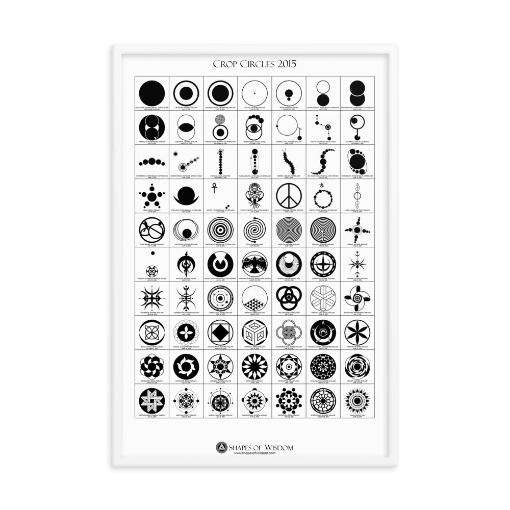 Crop Circles 2015 Framed Poster - Shapes of Wisdom